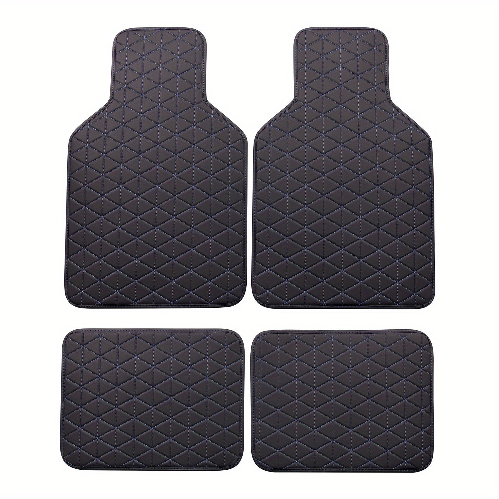 4pcs Waterproof Car Floor Mats PU Leather Front & Rear Car Carpet Accessories