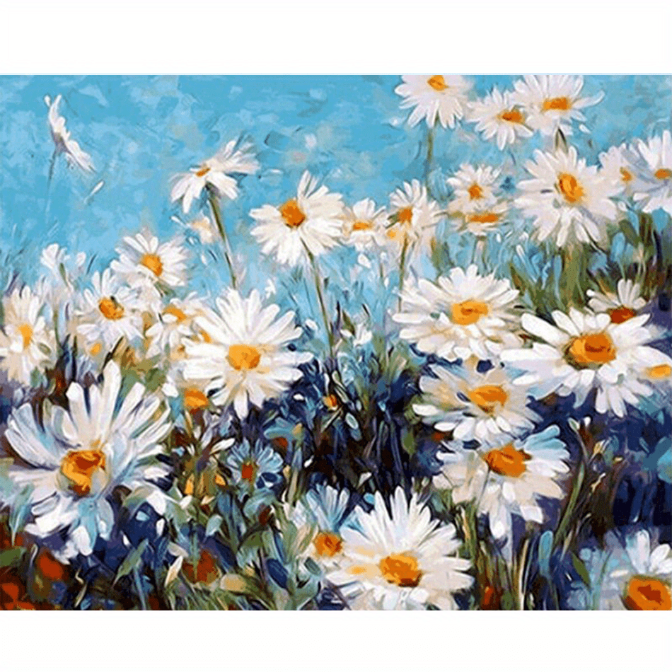 Paint By Numbers Kit Daisy Flowers DIY Painting 40x50cm