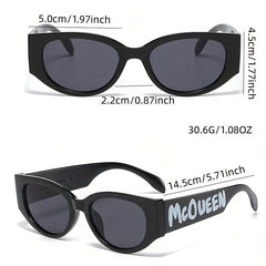 Retro Men's Letter Print Leg Sunglasses