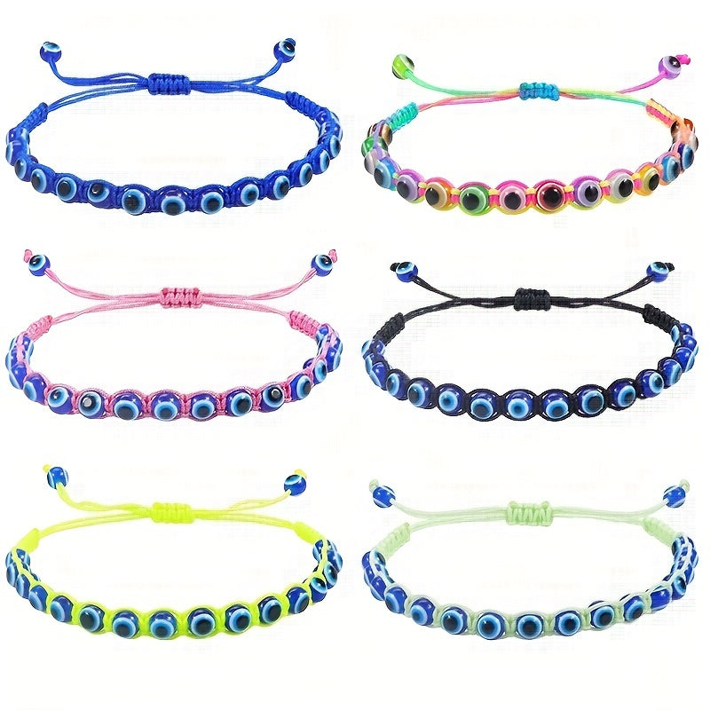 Outdoor Devil's Eye Braided Bracelet Adjustable Eye Amulet Hand Jewelry
