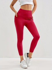 High Waisted Soft Leggings With Pocket Workout Gym Yoga Pants