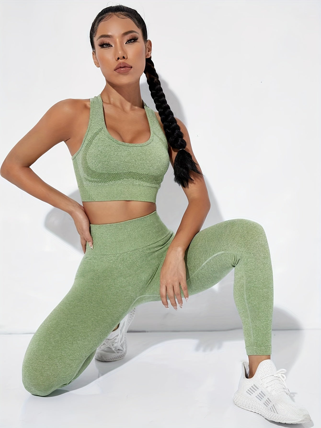 2pcs Yoga Set Sports Bra & Leggings Women's Activewear