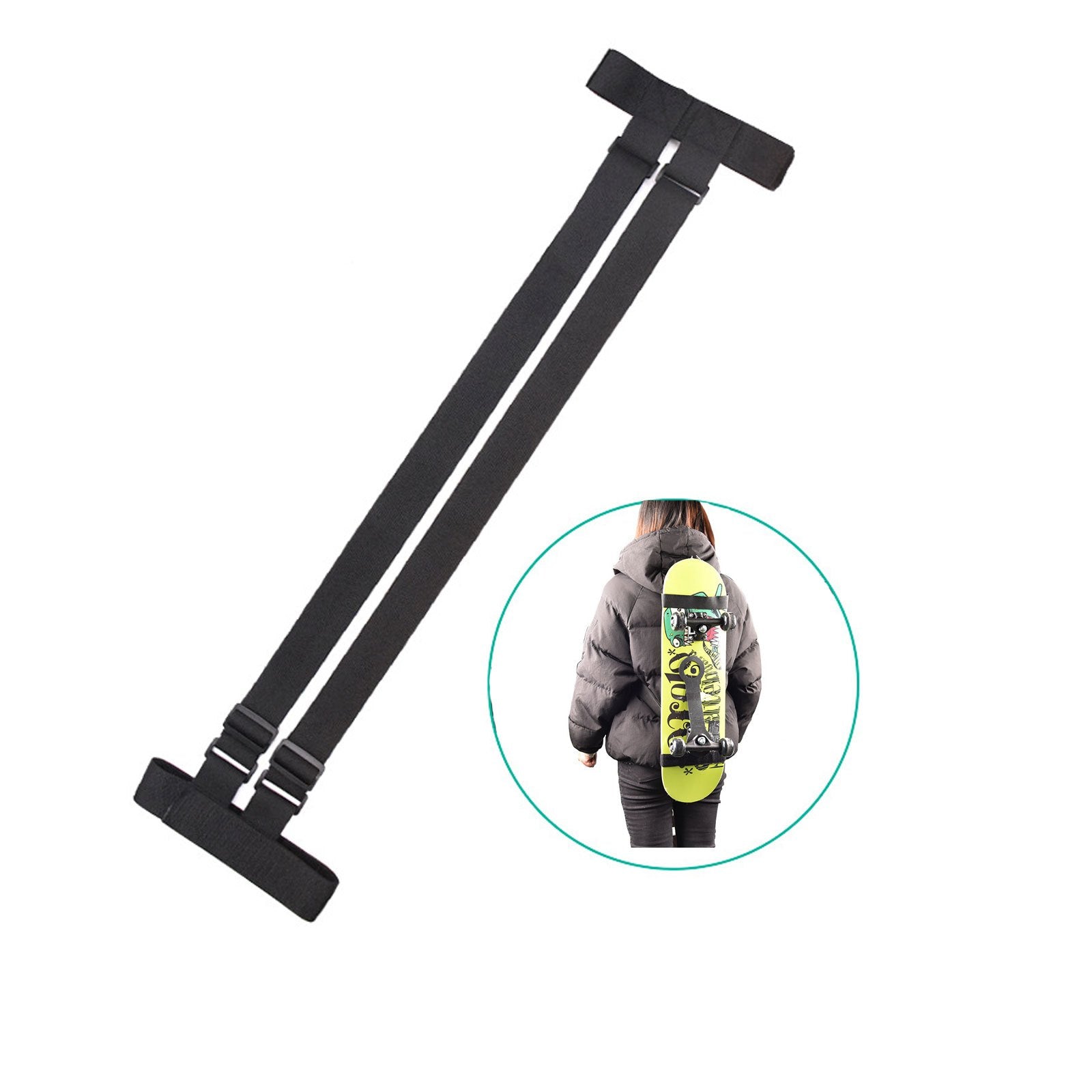 Adjustable Ski Carrier Straps and Backpack Belts with Kids Ski Pole Accessories