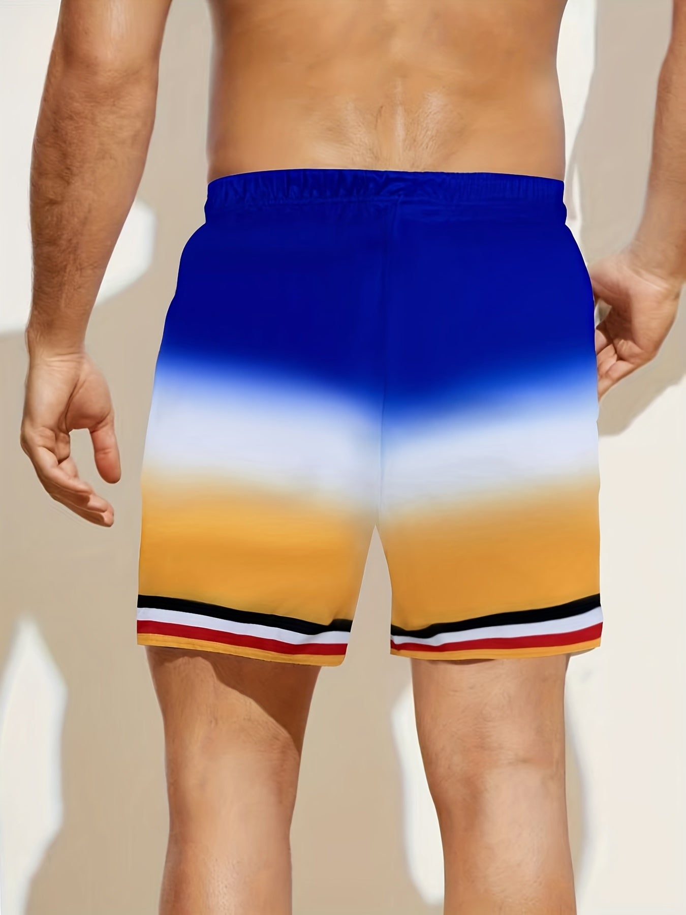 Men's Quick Drying Beach Shorts with Drawstring Waist