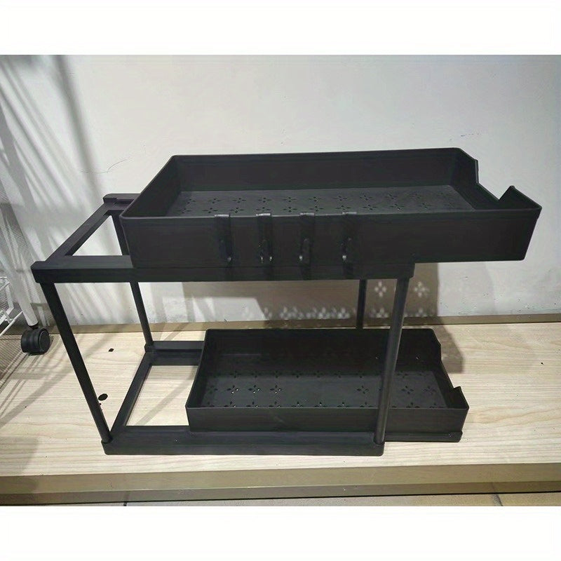 Pull out Seasoning Rack Desktop Storage Kitchen Under Sink Shelf