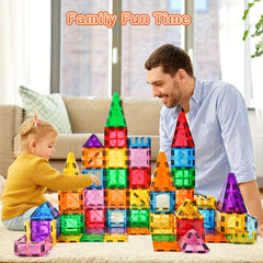 99pcs Magnetic Tiles Building Blocks Educational Toys for Kids Age 3-8