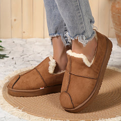 Fur Lined Thermal Soft Thick Sole Snow Shoes Winter