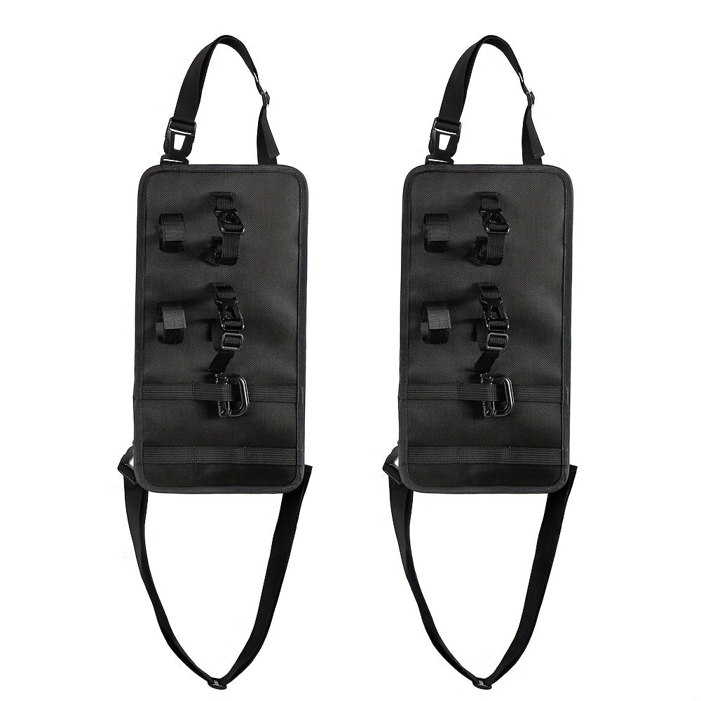 2pcs Car Mounted Fishing Rod Hanging Bag Oxford Cloth Storage Rack