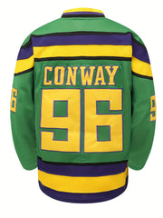 Men's Ice Hockey Green 96 Vintage Embroidered Jersey
