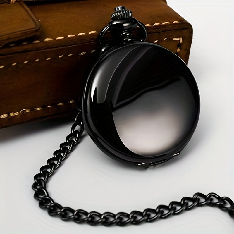 Vintage Double-sided Pocket Watch Flip Light Quartz Casual Retro Two-sided