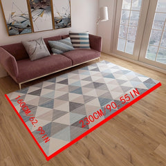 Large Area Rug Crystal Velvet Non-slip Soft Mat Machine Washable Anti-fatigue