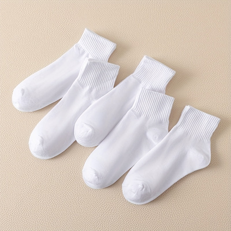 10 Pairs Short Solid Socks Women's Stockings & Hosiery