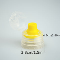 6pcs Portable Straw Bottle Lid Beverage Bottle Screw Lids With Straw