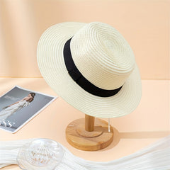Casual Sunshade Straw Hat Wide Brim Spring Summer Travel Unisex