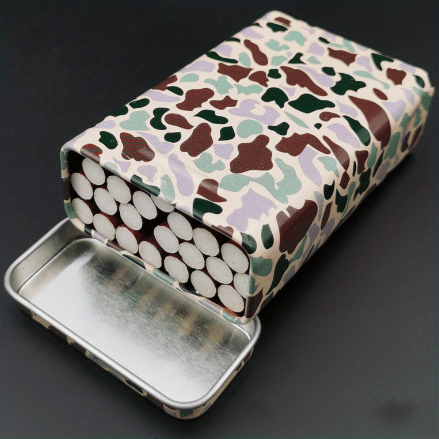 Square Camo Cigarette Case Portable Flip Creative Box