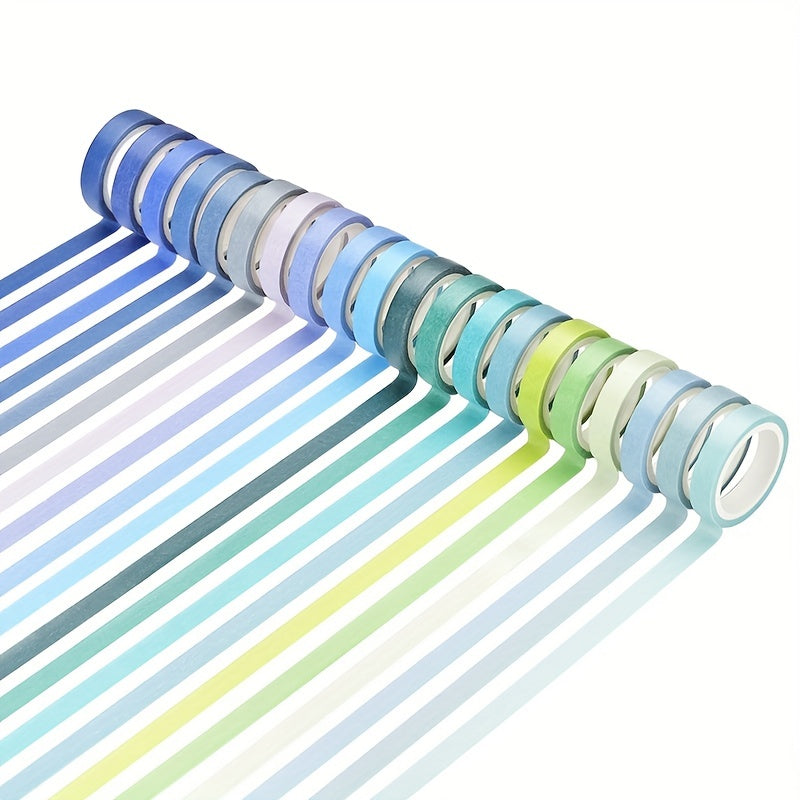 60pcs Random Solid Tape Rainbow Masking Tape Scrapbook Decorative