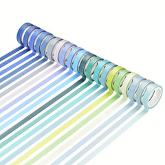 60pcs Random Solid Tape Rainbow Masking Tape Scrapbook Decorative