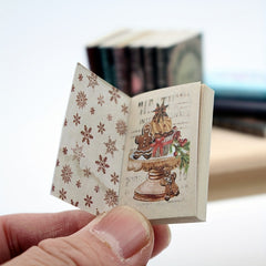10pcs Dollhouse Flip Books Realistic Scene Bookshelf Props