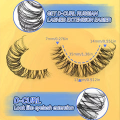 10 Pairs Faux Mink 3D Curly False Eyelashes Natural Thick Volume Lashes