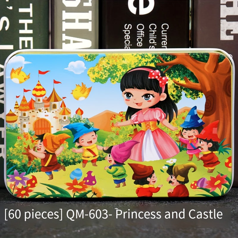 60pcs Anime Cartoon Wooden Jigsaw Puzzle for Children Early Education