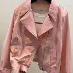 Solid Zip Up Jacket Long Sleeve Outerwear With Pockets