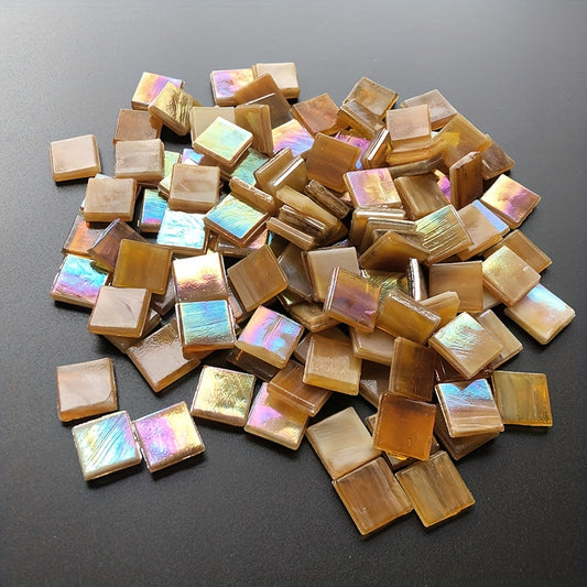50pcs Light Brown Hot Melt Ice Jade Mosaic DIY Decoration Art