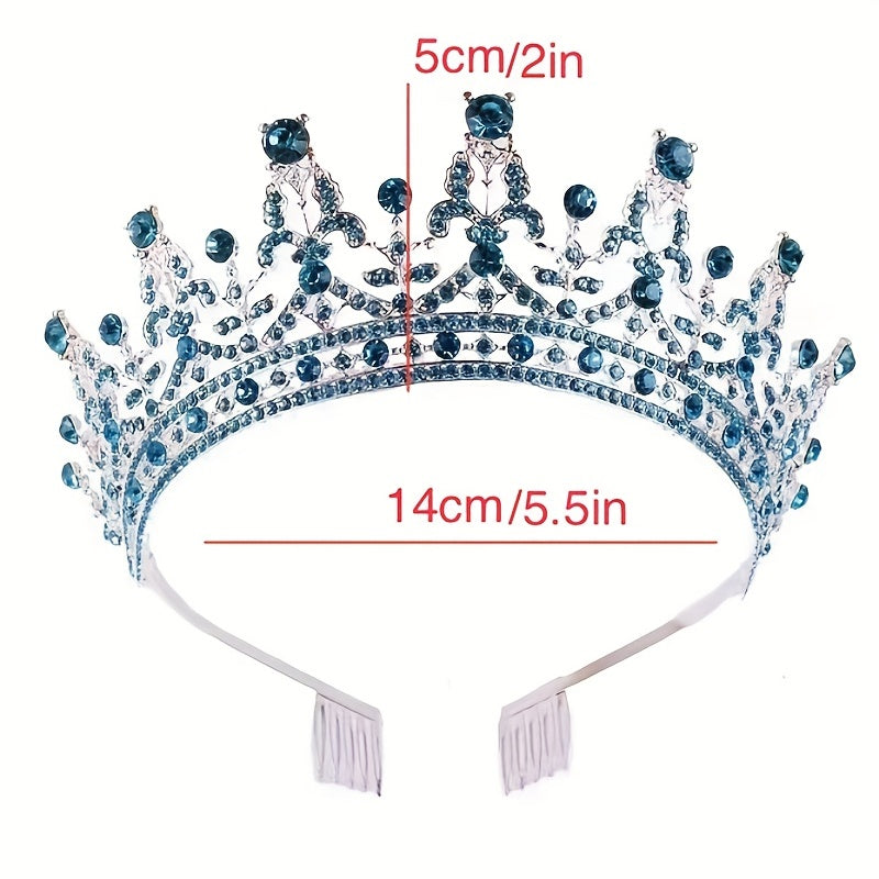 Crystal Tiara Crown Headband for Women Girls Wedding Prom Halloween
