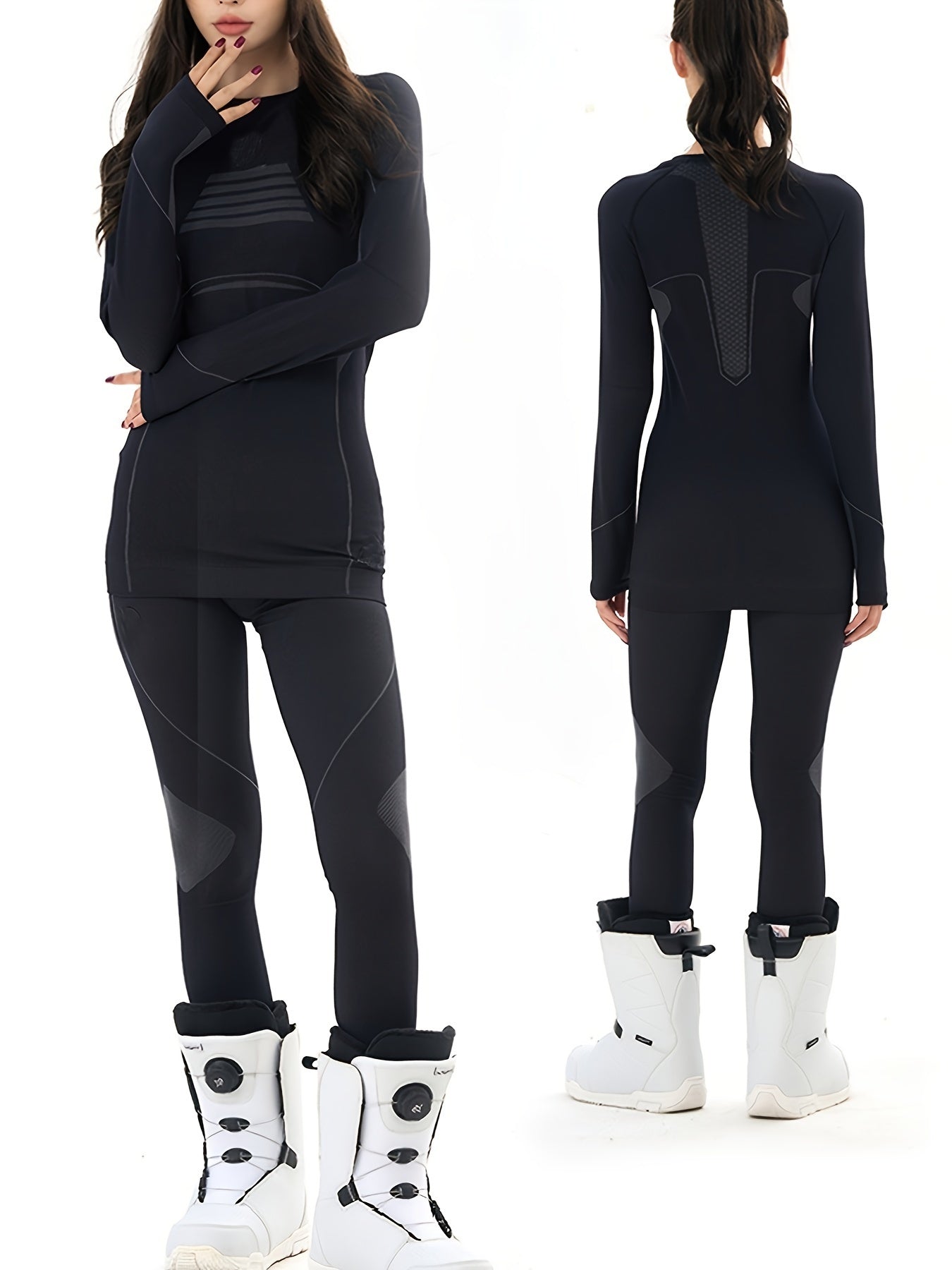 Women's Thermal Underwear Set Long Sleeve Top & Leggings