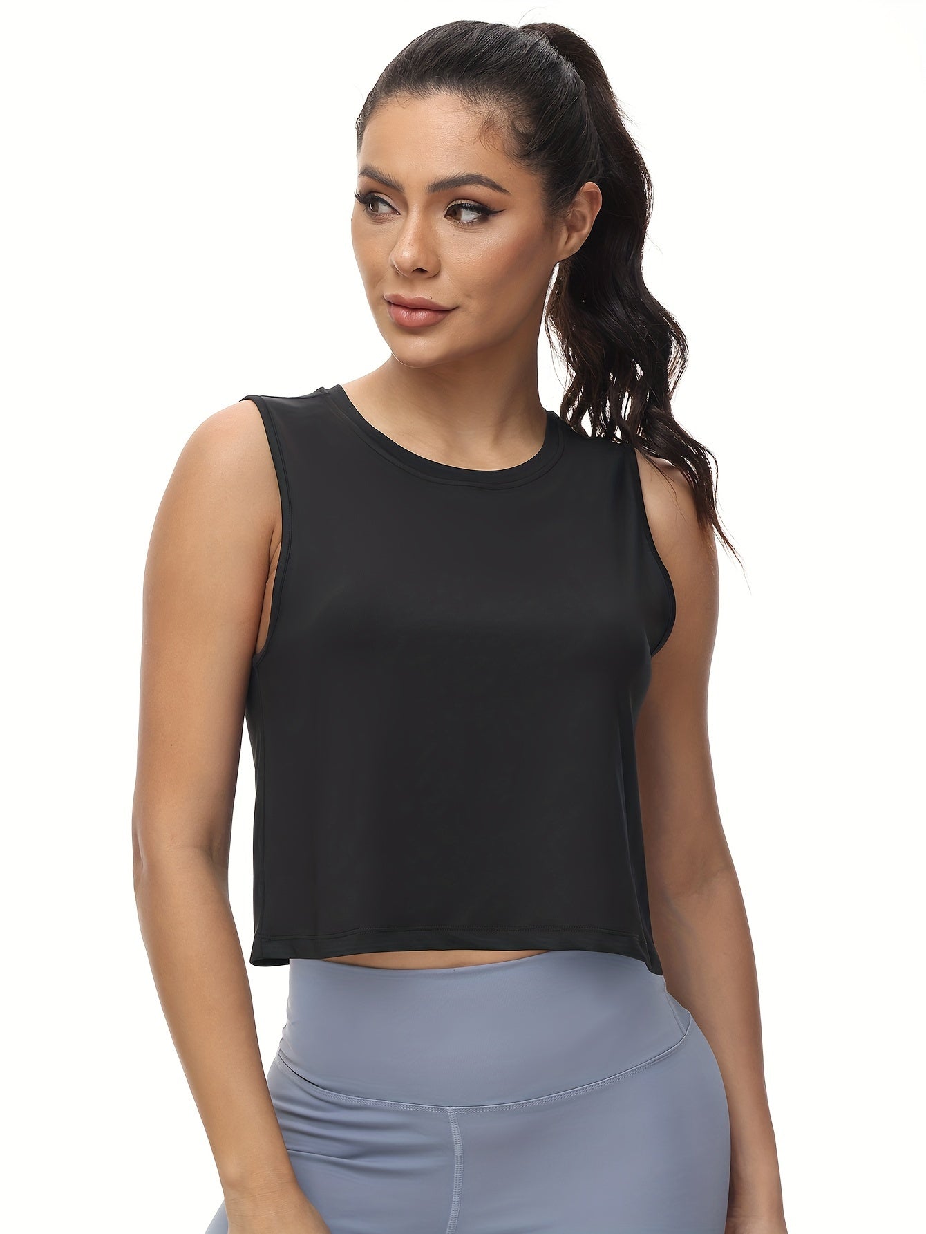 Sleeveless Sporty Top High Stretch Loose Fit Tank Top