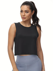 Sleeveless Sporty Top High Stretch Loose Fit Tank Top