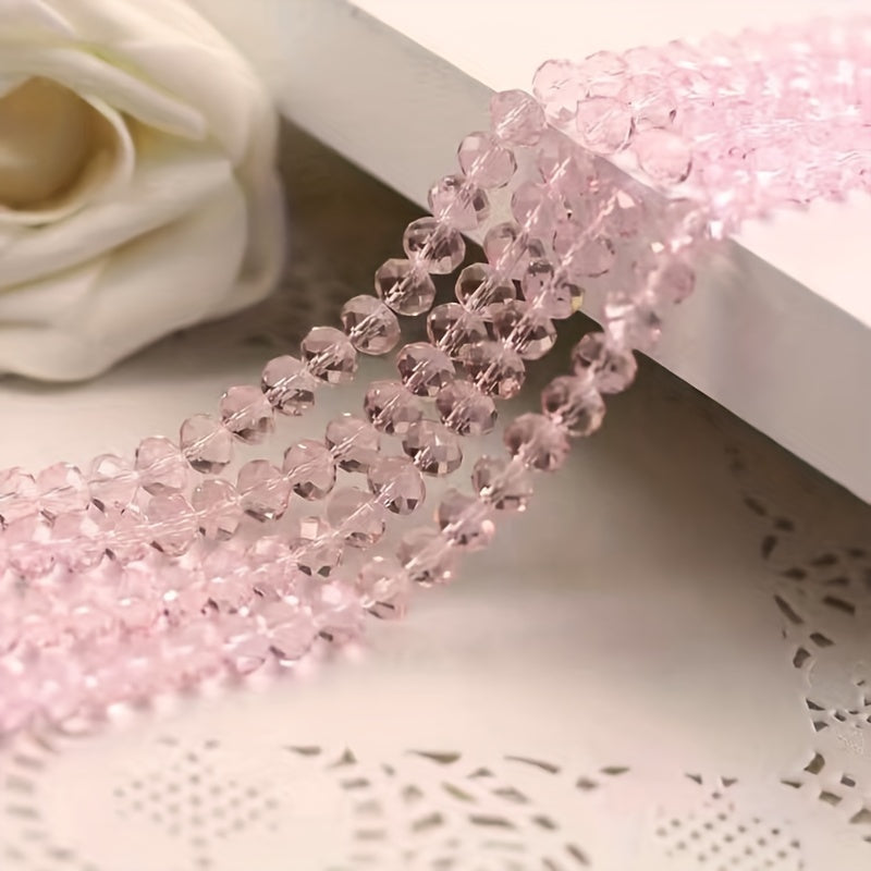 5x6mm Crystal Flat Faceted Beads DIY Glass Beads Bracelet Necklace