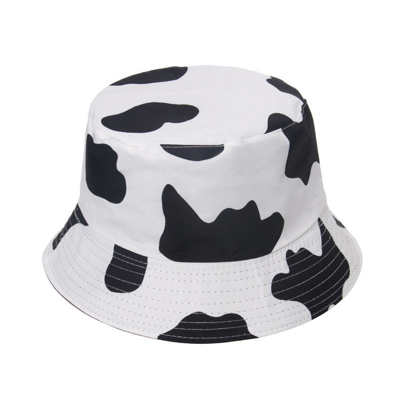 Graffiti Print Double Sided Cow Fisherman Hat