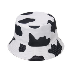 Graffiti Print Double Sided Cow Fisherman Hat