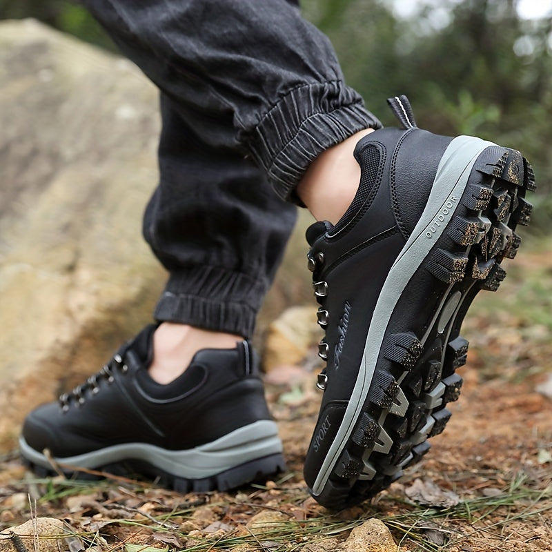 Men's Lace Up Hiking Shoes Breathable Anti-Skid Durable for Camping