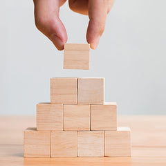 50 pcs 1" Wooden Blocks for Crafts, Unfinished Wooden Cubes