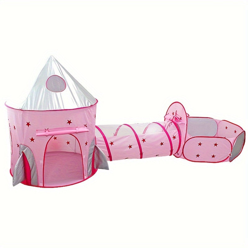 3pcs Indoor Rocket Castle Play Tent Toy House Bed Baby Birthday Gift