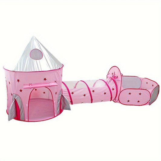 3pcs Indoor Rocket Castle Play Tent Toy House Bed Baby Birthday Gift
