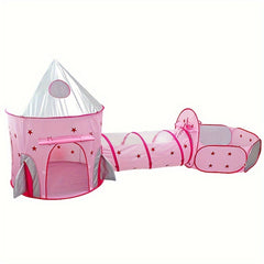 3pcs Indoor Rocket Castle Play Tent Toy House Bed Baby Birthday Gift