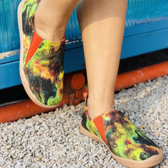 Women's Art Print Canvas Shoes Comfy Slip On Low Top Flat Shoes