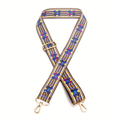 Boho Adjustable Shoulder Strap Geometric Pattern Replacement Belt Purse