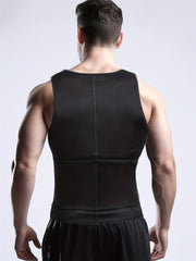 Men's Compression Sauna Vest with Waist Belts & Back Support