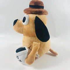 Angry Coffee Dog Plush Toy Soft PP Yellow Ideal Gift for Christmas