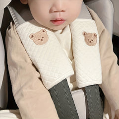Baby Stroller Seat Belt Protectors Car Seat Shoulder Pads Cotton Embroidery