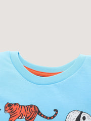 Boys Cartoon Animal Print Short Sleeve T shirt Kids Casual Summer Tee