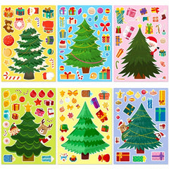 Cartoon Santa Claus Tree Stickers Christmas Decorations Window Glass