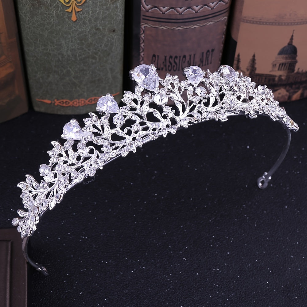 Crystal Bridal Crown Princess Tiara Headband Metal Tiaras And Crowns