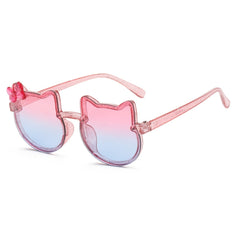 Girls Cat Bow Sunglasses UV Protection Sunshade Glasses