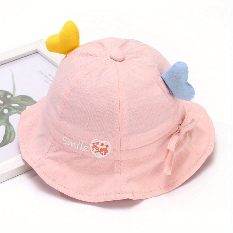 Pink Cotton Mesh Fisherman Cap for Baby Girls and Boys