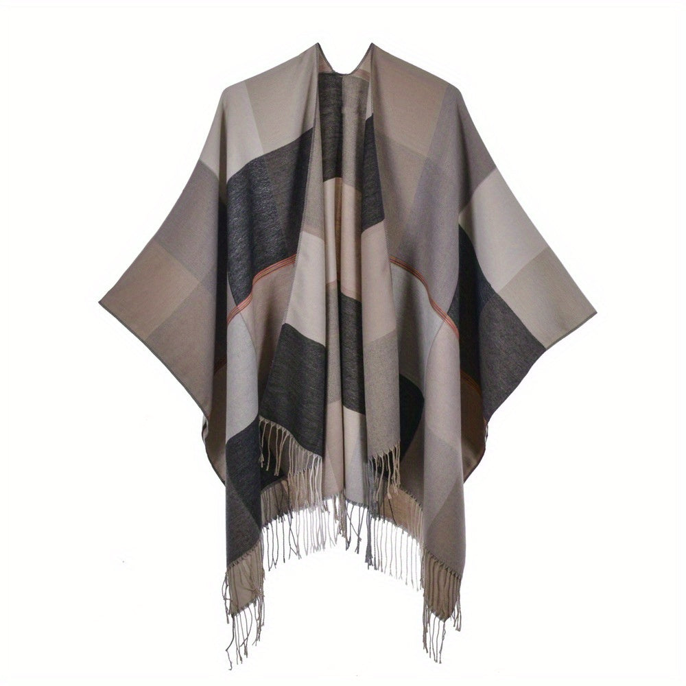 Vintage Cashmere Tassel Shawl Blanket Wraps