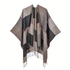 Vintage Cashmere Tassel Shawl Blanket Wraps